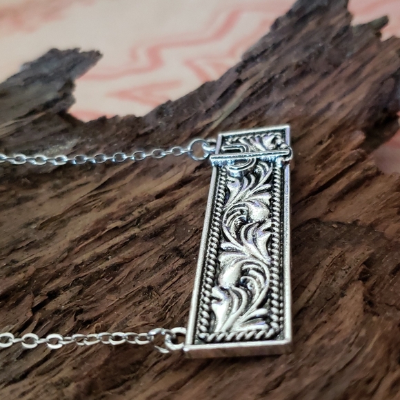 Tooled Leather Necklace Cactus Nopal Cowgirl Vaquera Western Country Boho Trendy - Picture 7 of 14